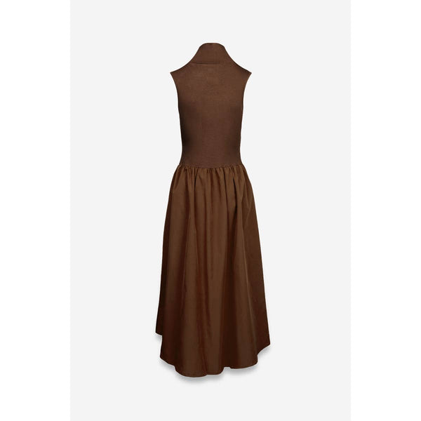 Sleeveless Mock Neck Maxi Dress-Blue Hand Home