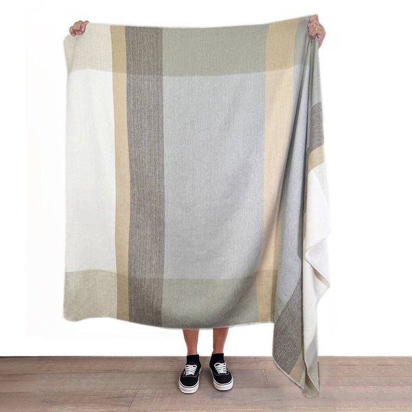 NEW! Alpaca Throw Blanket - Salt Flat-Blue Hand Home