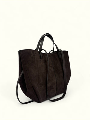 Handcrafted Italian Suede Leather Bag Made In Italy