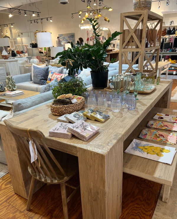 Bali Elm Dining Table - 96-Blue Hand Home