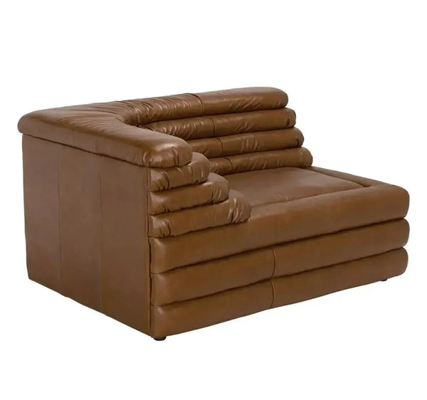 BANDERA SOFA, L, Roche Tan Leather-Noir Furniture-Blue Hand Home