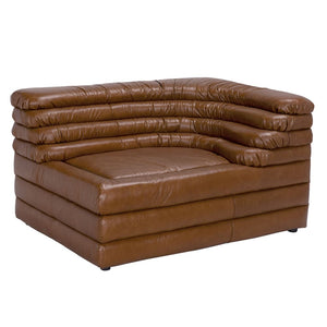 Bandera Sofa, R, Roche Tan Leather-Blue Hand Home