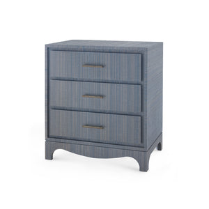 Barrett 3-Drawer Side Table-Blue Hand Home