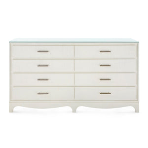 Barrett Extra Large 8-Drawer with Glass Top, Sand White