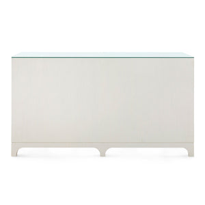 Barrett Extra Large 8-Drawer with Glass Top, Sand White