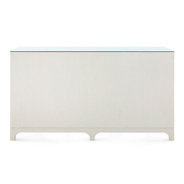 Barrett Extra Large 8-Drawer with Glass Top, Sand White