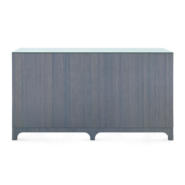 Barrett Extra Large 8-Drawer with Glass Top, Denim Mist