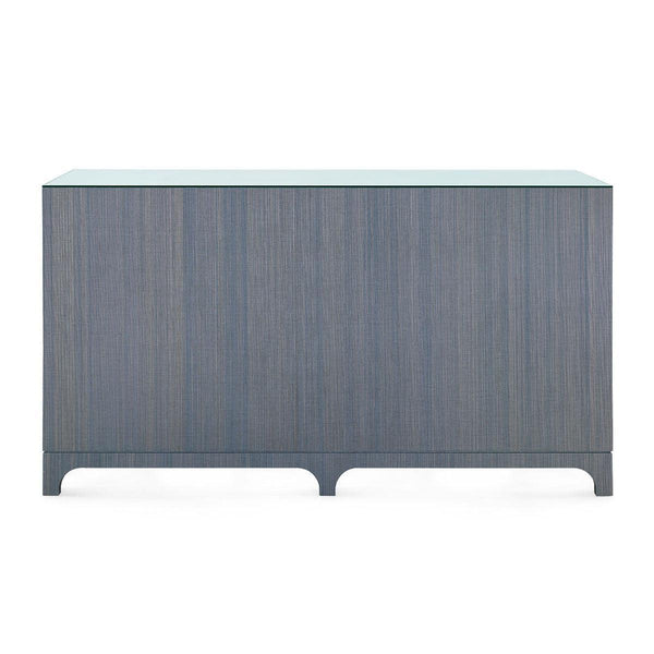 Barrett Extra Large 8-Drawer with Glass Top, Denim Mist-Blue Hand Home