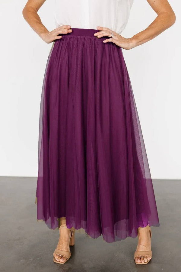 20 Colors Ethereal Flowy Elastic Waist Pleated Tulle Skirt