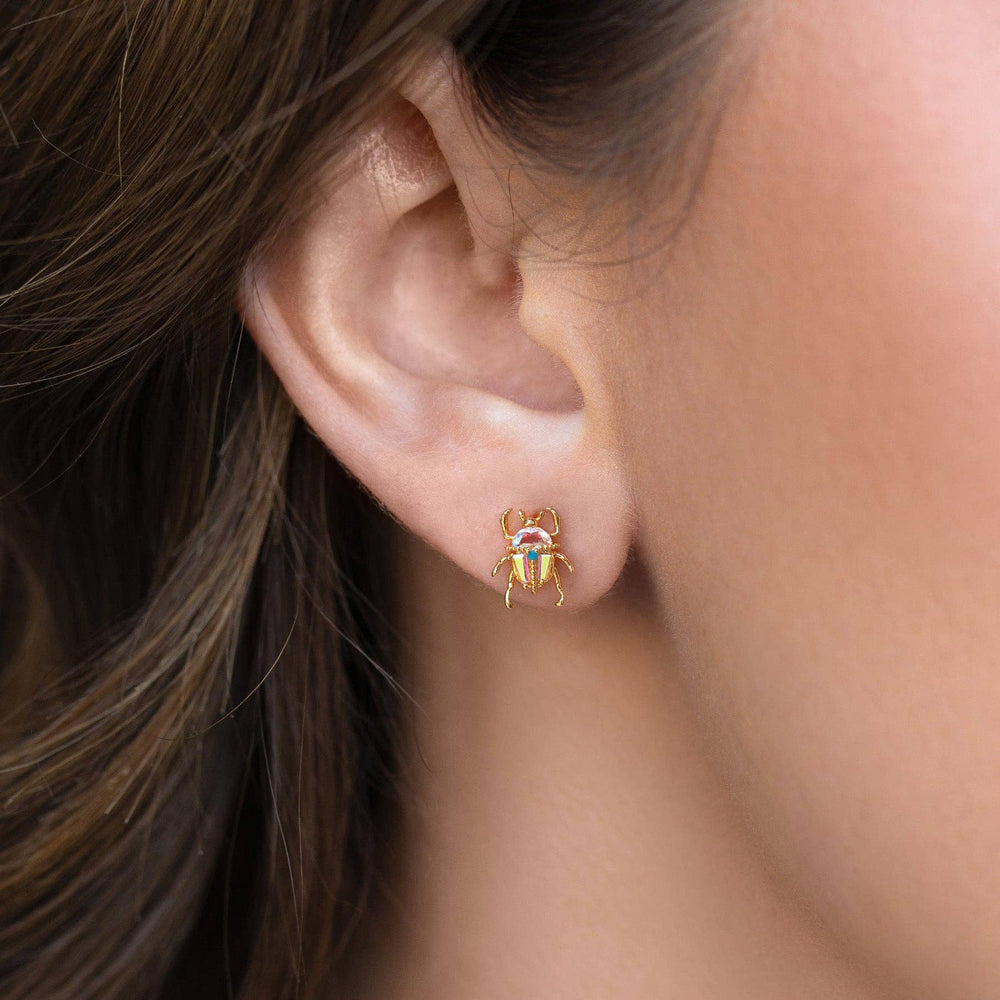 Beetlejuice Studs Earrings-Blue Hand Home