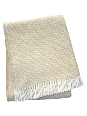 355 - Herringbone Plush Throw-Blue Hand Home