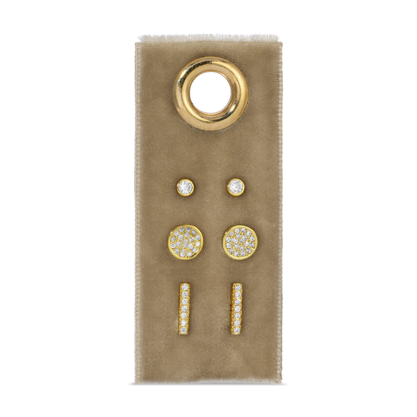 Pave Velvet Stud Gift Set-Blue Hand Home