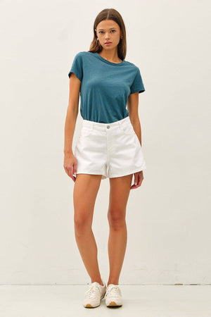 New Shade-Garment Dyed Cotton Slub Tee