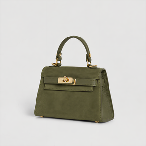 Genuine Suede Handbag With Adjustable Shoulder Strap