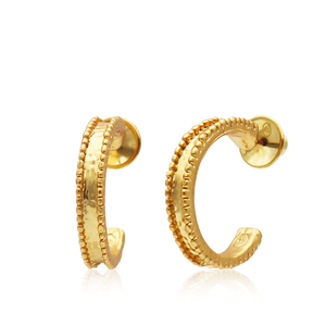 Dotty Hoop Earrings-Blue Hand Home
