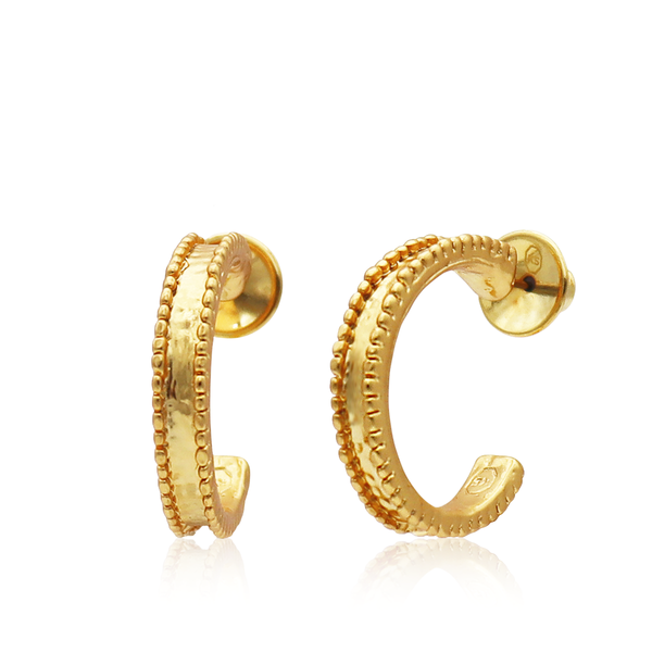 Dotty Hoop Earrings-Blue Hand Home