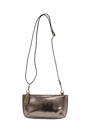 Liquid Metal Mini Crossbody Wristlet Clutch-Blue Hand Home