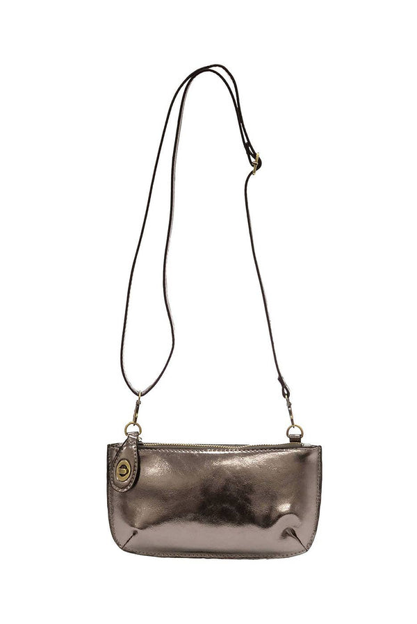 Liquid Metal Mini Crossbody Wristlet Clutch-Blue Hand Home