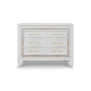 Belgravia 3 Drawer Dresser w/ Rattan-Blue Hand Home