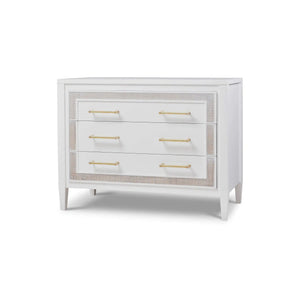 Belgravia 3 Drawer Dresser w/ Rattan-Blue Hand Home