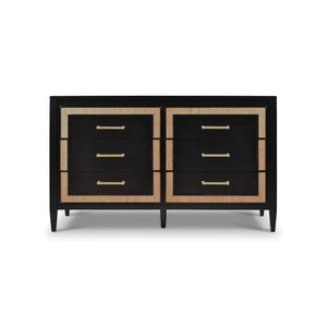 Belgravia 6 Drawer Dresser w/ Rattan-Blue Hand Home