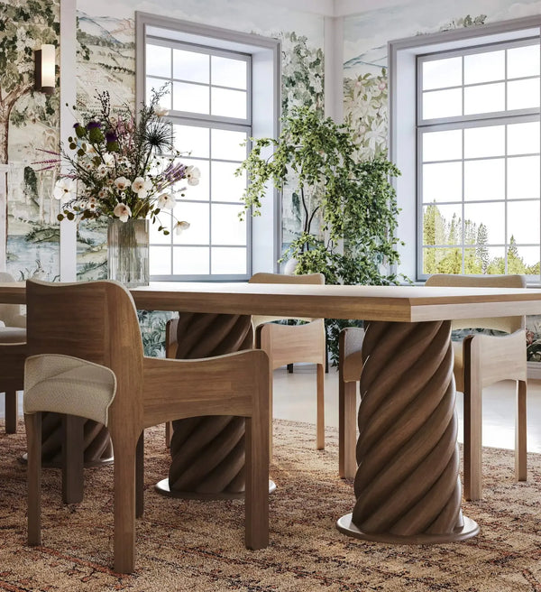 Belvedere Rectangular Dining Table-Blue Hand Home