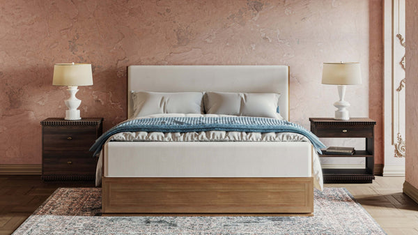 Maeve Open Bedside Table-Blue Hand Home