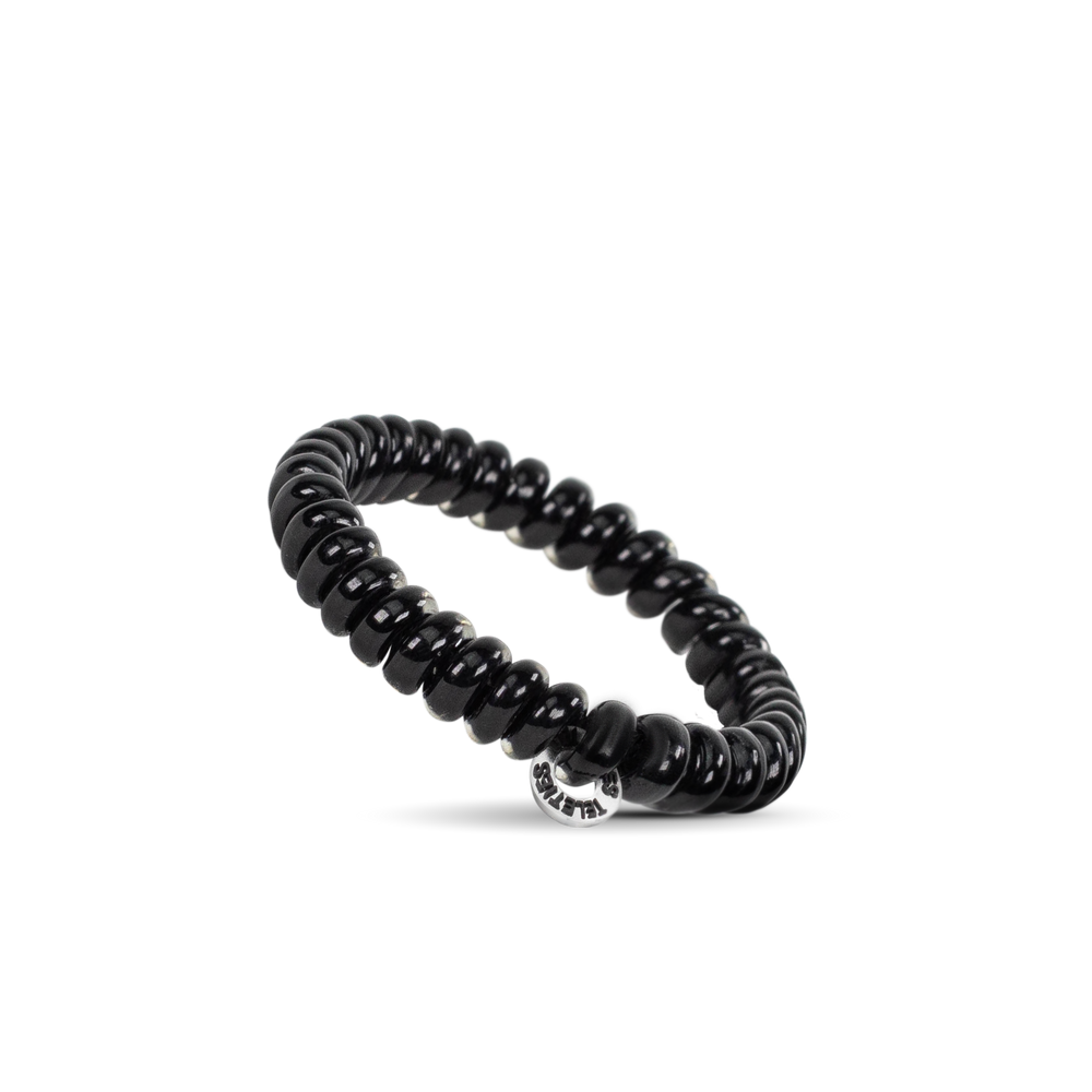 Spiral Hair Coils | Small | Jet Black Hair Ties-Blue Hand Home