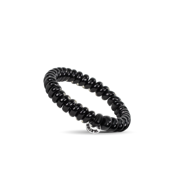 Spiral Hair Coils | Small | Jet Black Hair Ties-Blue Hand Home