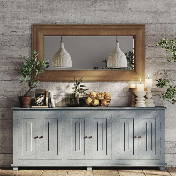 Osborne Narrow Sideboard In Ocean Blue-Blue Hand Home