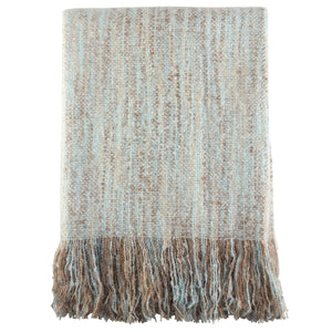 Faux Mohair Throw-Blue Hand Home