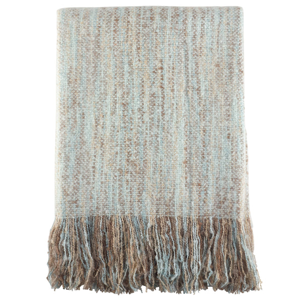 Faux Mohair Throw-Blue Hand Home