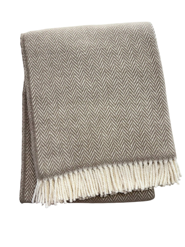 355 - Herringbone Plush Throw-Blue Hand Home