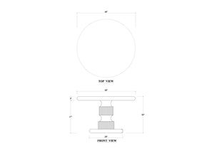 Bilbao Round Dining Table 48"-Blue Hand Home