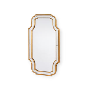 Boleyn Small Mirror, Antique Gold Leaf Wall Mirror for Home