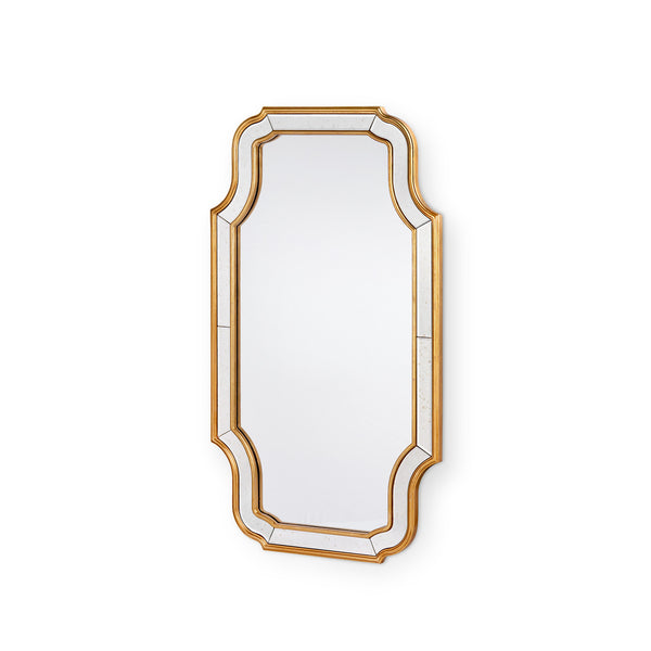 Boleyn Small Mirror, Antique Gold Leaf Wall Mirror for Home