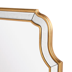 Boleyn Small Mirror, Antique Gold Leaf Wall Mirror for Home