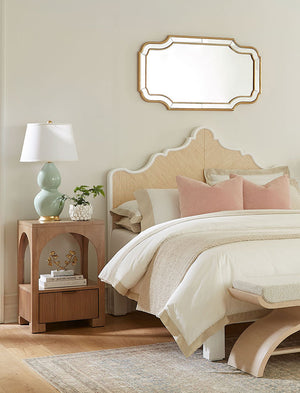 Boleyn Small Mirror, Antique Gold Leaf Wall Mirror for Home
