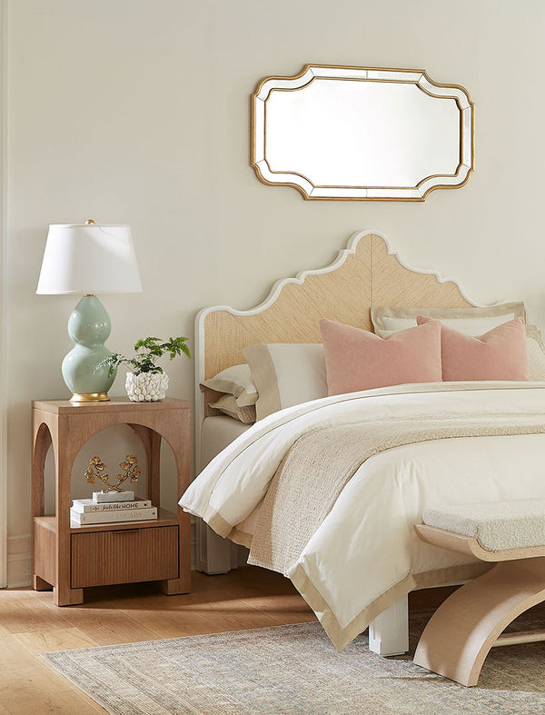 Boleyn Small Mirror, Antique Gold Leaf Wall Mirror for Home