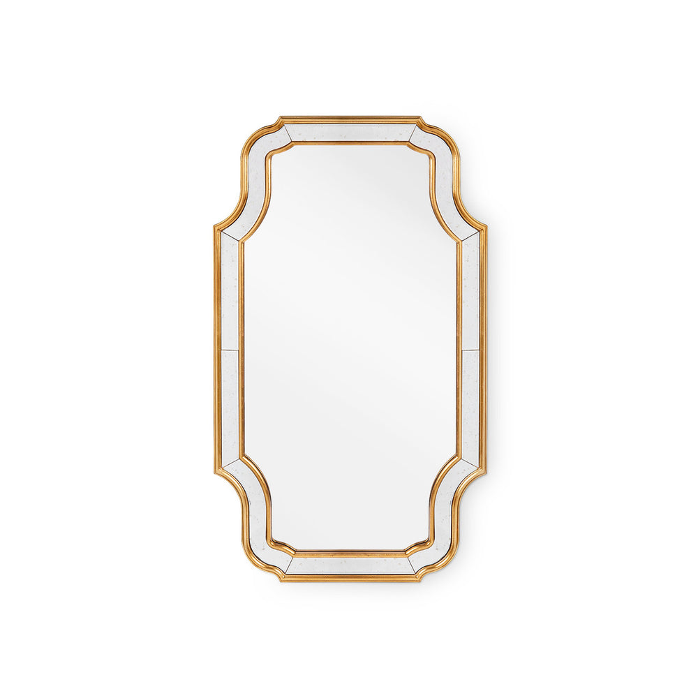 Boleyn Small Mirror, Antique Gold Leaf Wall Mirror for Home