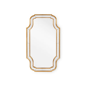 Boleyn Small Mirror, Antique Gold Leaf Wall Mirror for Home