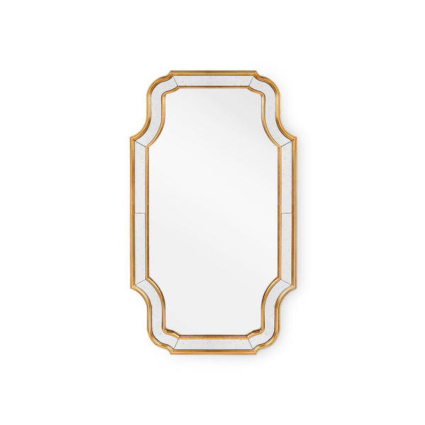 Boleyn Small Mirror, Antique Gold Leaf Wall Mirror for Home