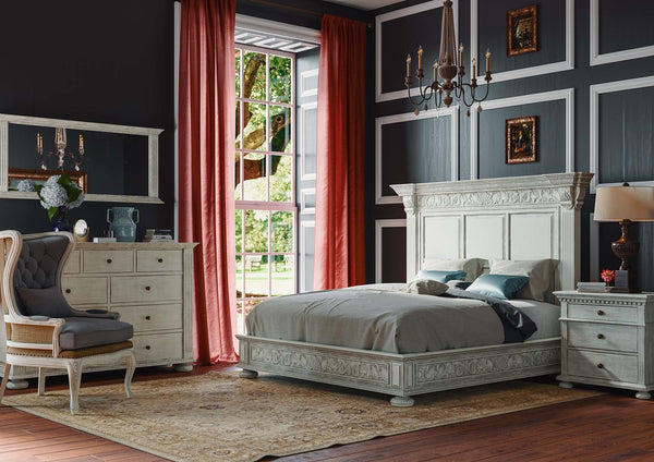 Charleston Bed King-Blue Hand Home