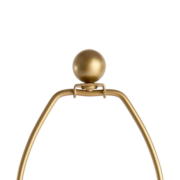 Bruno Lamp with Shade 14-inch White Linen, Nickel, Antique Brass