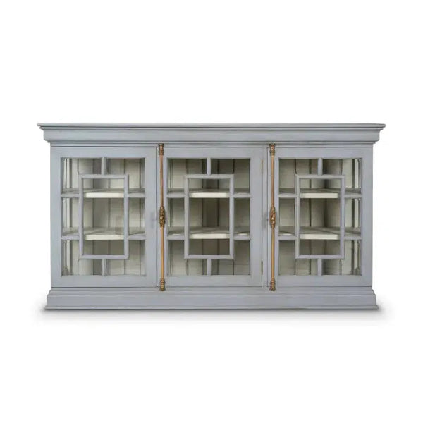 Bruges 3 Door Credenza-Blue Hand Home
