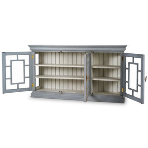 Bruges 3 Door Credenza-Blue Hand Home