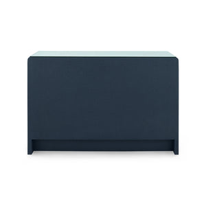 Bryant Linen Extra Large 6-Drawer with Glass Top, Blue Steel