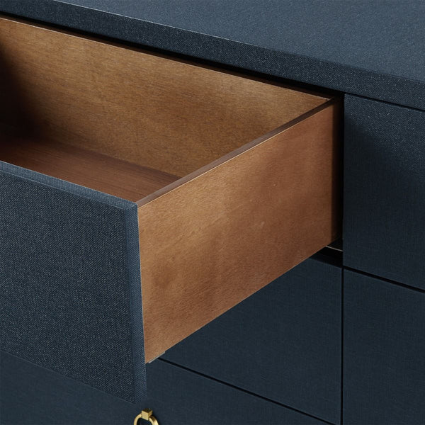 Bryant Linen Extra Wide Large 6-Drawer / Blue Steel-Villa & House-Blue Hand Home