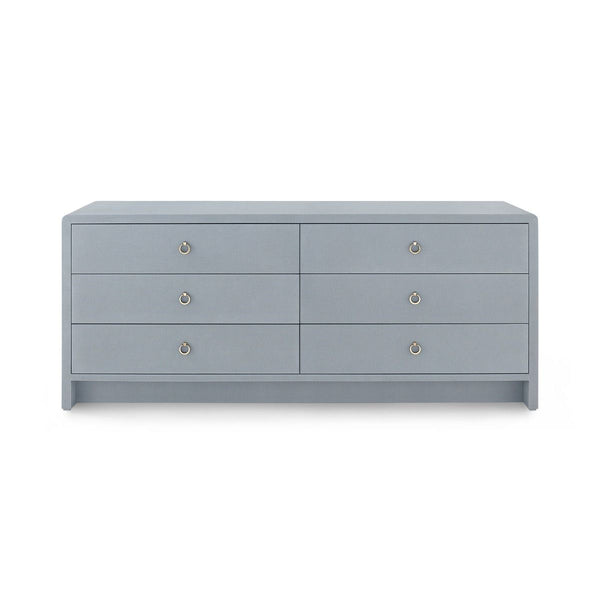Bryant Linen Extra Wide Large 6-Drawer / Winter Gray-Villa & House-Blue Hand Home