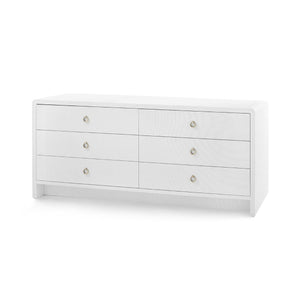 Bryant Linen Extra Wide Large 6-Drawer / Chiffon White-Villa & House-Blue Hand Home